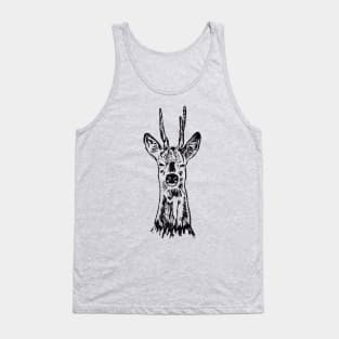 roebuck Rehbock roe Reh linoprint Linolschnitt Tank Top